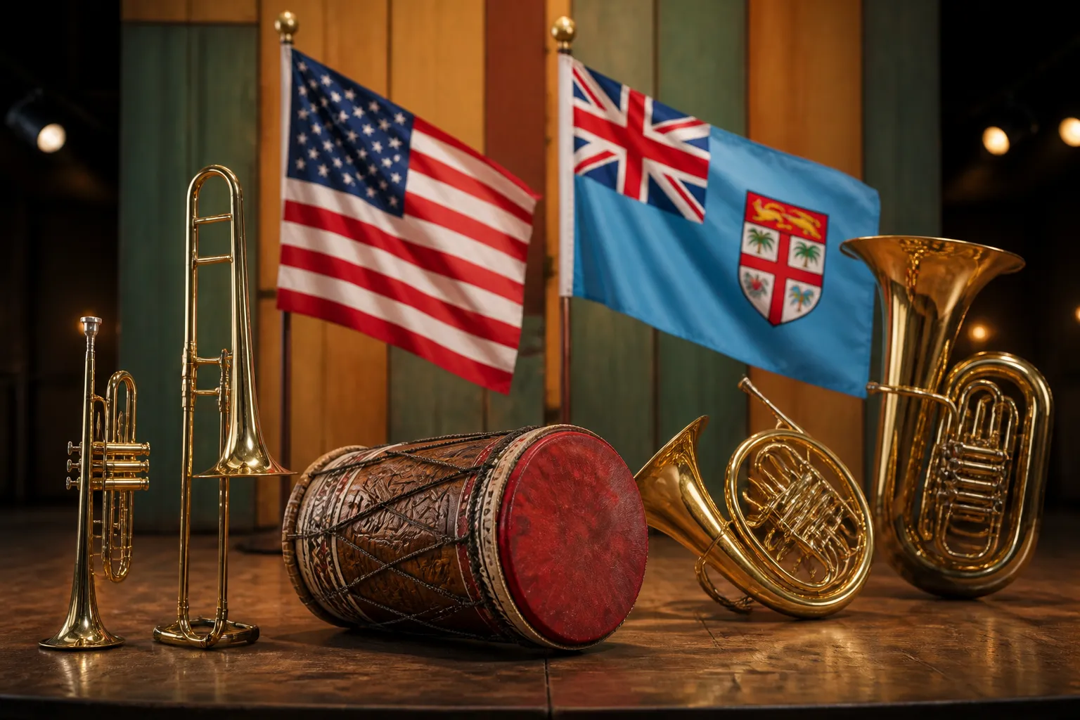 Fijian Bandsman Steps in for U.S. Army 25th Infantry Division Band During Independence Day Celebration