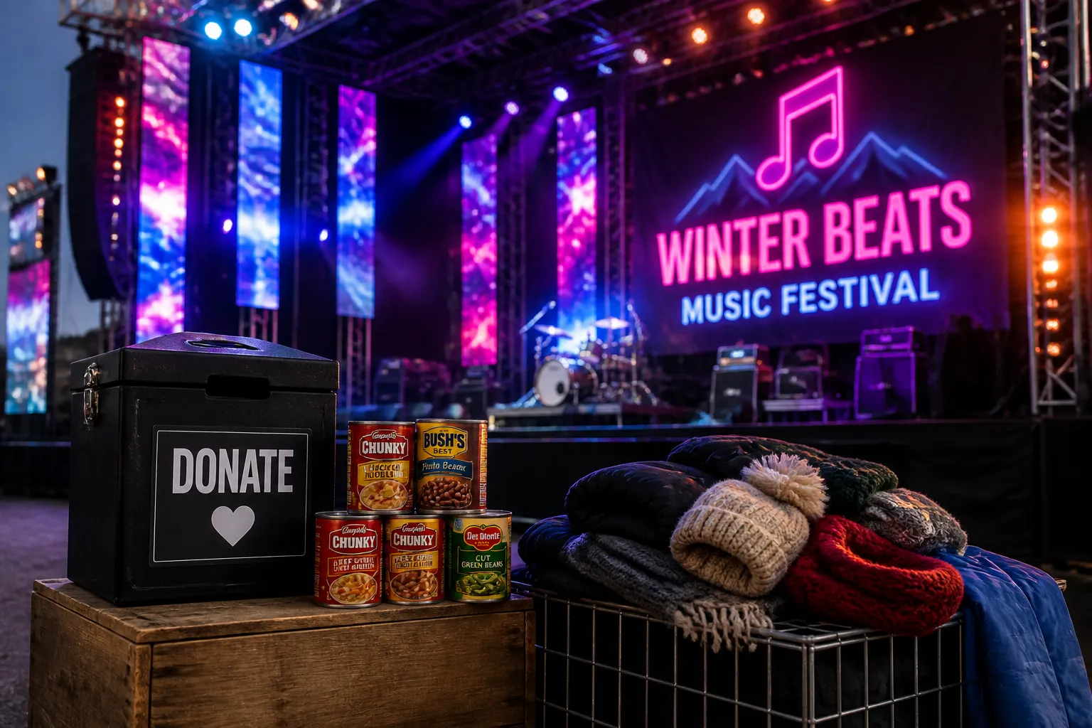 New Castle Music Festival Partners with Prism Initiative for Canned Food Drive and Winter Clothing Collection